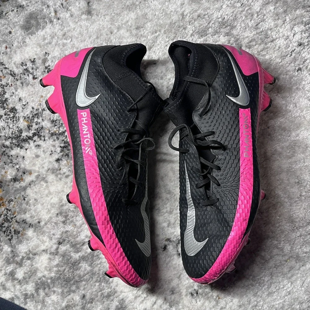 Nike Phantom Gt Elite Df Fg Black-Pink-Metallic Silver Sz‎ 9M   [CW6589-006]